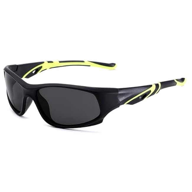 Kids Sports Polarized Sunglasses- Unbreakable Baseball Running Cycling Golf Sun Glasses for Boys Girls Age 4-12