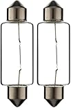 cyclingcolors 24V 15W SV8.5 11x44MM SOFFITTE AUTO LKW LAMPE GLÜHBIRNE Kofferraumlampen Deckenbeleuchtung GLÜHLAMPE INNENLAMPEN BLINKER RÜCKLICHT FESTOON (Packung mit 2)