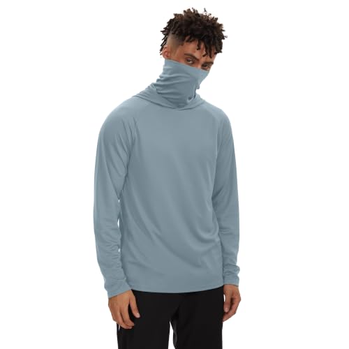CXQVRLIXO 4 Pack Mens Fishing Hoodie Sun Protection Long Sleeve Shirt with Face Mask UV Rash Guard Quick Dry Hiking Outdoor by CXQVRLIXO - Used condition - Image 6
