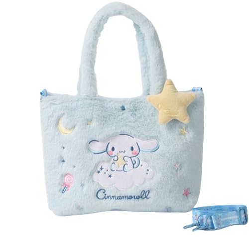 Everyday Delights Cinnamoroll Embroidered Plush Tote Bag with Strap