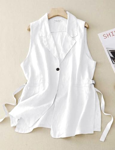 IDEALSANXUN Vest for Women Dressy Sleeveless Blazer Spring Summer Vest Tops Business Casual Outfits Office Work Clothes2