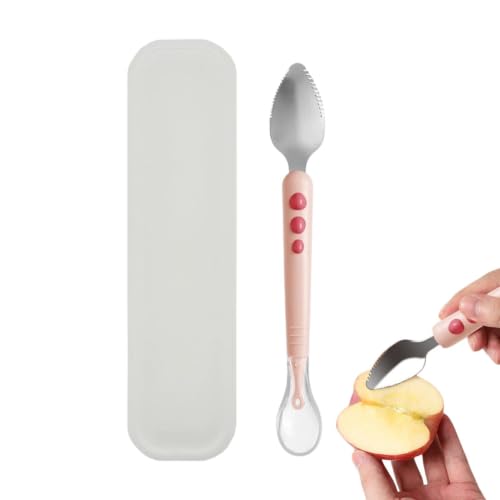 Masoog Cucharas Para Alimentación | Doble Cabezal Con Estuche | Cucharas Para La Alimentación Infantil | Para Purés Fruta, Hogar, Escuela, Guardería, Viajes, Camping, Picnic Y Aire Libre