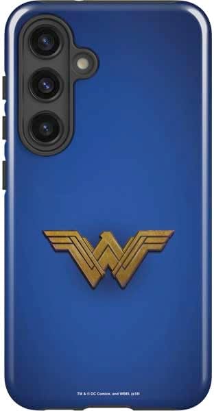 Skinit Impact Phone Case Compatible with Galaxy S24 Plus - Officially Licensed DC Comics Wonder Woman Gold Emblem Design