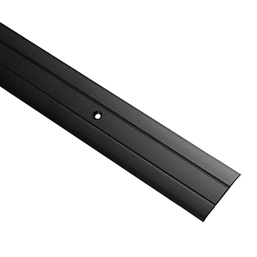 Gedotec Profilo di transizione per pavimento, in alluminio, da avvitare, guida di transizione per pavimenti, lunghezza 90 cm, larghezza 37 mm, profilo base nero, profilo compensazione forato, 1 pezzo