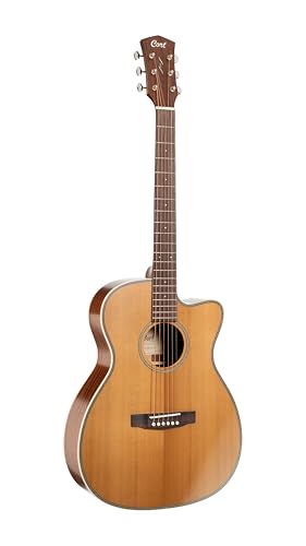 Cort Essence Series ES-OC4 Orchestra Model Cutaway Acoustic Electric Guitar, Natural Semi Gloss (OC4NSG)