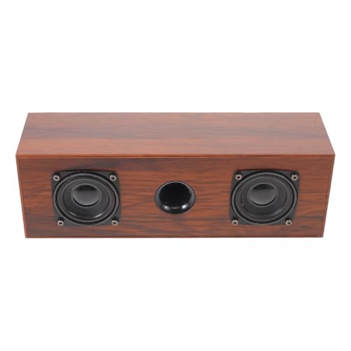 LALADEFIEE Głośnik Komputerowy Soundbar Drewniany z Przewodowym USB i Stereofoniczny Domowy Soundbar Do Laptopa i Smartfona Łatwy Montaż Kompatybilny z Urządzeniami Multimedialnymi
