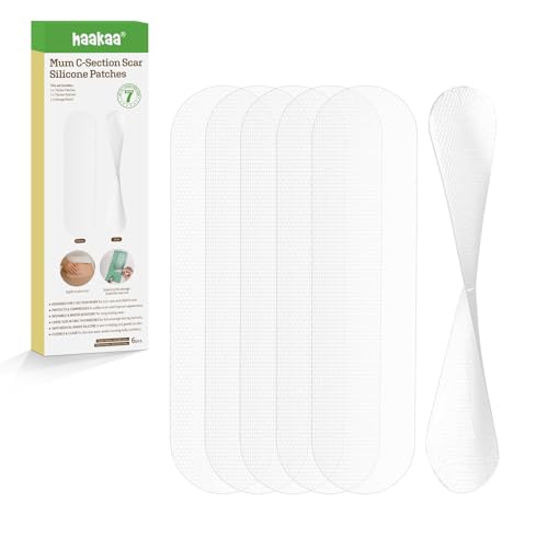 haakaa C Section Scar Silicone Strips, Silicone Scar Sheets for C-Section and Keloid Scars, Reusable