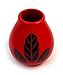 Mate Green Yerba mate té de cerámica Calabaza Hoja Rojo Taza Decorada con Hojas Yerba Mate 350 ml taza Imagen de Mate Green Yerba mate té de cerámica Calabaza Hoja Rojo Taza Decorada con Hojas Yerba Mate 350 ml taza
