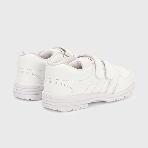 Image of Centrino Unisex-Child Uniform Dress Shoe | Soft Cushioned Memory Foam Heel Pad Support | Kid's | Boy's | Girl's | Children |Uniform Shoes | Lightweight | Velcroo |Easy Wear & Care| Formal Shoes | Padded Textured Heel Grip Lining | Breathable | All Day Comfort (8123)