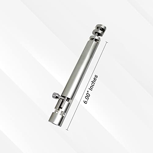 Image of Volo Premium 6 inch Xylo Tower Bolt /Door Latch /kundi /chitakni /Chitkini, Latch Lock for Door (Stainless Steel Rod) (Stainless Steel Finish) (Size 150mm) (6 inch - 150mm, 2)