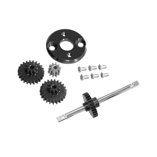 Garende Replacement Motor Pinion Gear and Mount for 1/12 RC Vehicle MN78 MN82, Black