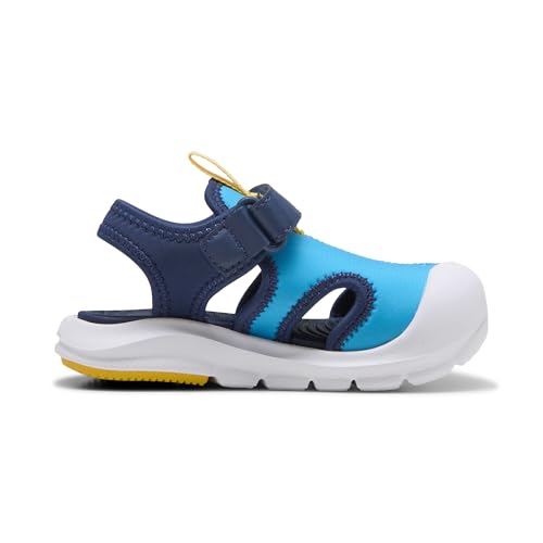 PUMA Mixte bébé Fun Racer Sandal V INF Slide, Speed Blue-PELÉ Yellow, 23 EU