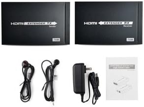 AGPTEK 4K HDMI Extender, Over Single CAT/6/6A/7/8 Cable Uncompressed Transmission up to 230ft/70m Support 3D,1080P, 4K with Bi-Directional IR Remote