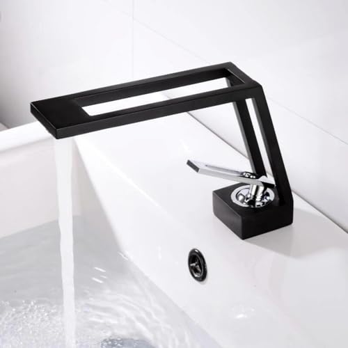 Robinet mitigeur chaud et froid en laiton noir vintage pour la baignoire de lavage familiale