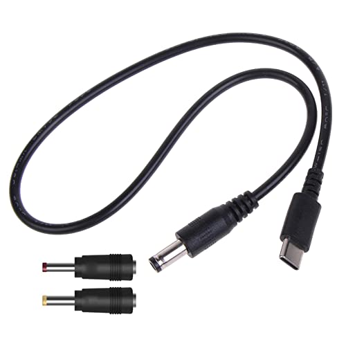 YROHGKPN Cable de alimentación USB tipo C a CC 9/12/15/20 V, convertidor a CC 5,5 x 2,1 mm, 3,5 x 1,35 mm, 4,0 x 1,7 mm, para router WiFi