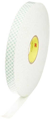 3M 4016 Tapecase ruban mousse blanc premium 2,5 cm pour un assemblage industriel durable