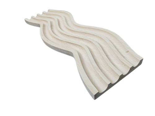 Wooden Marble Run Track – Sea Wave 4-Line Maze | Montessori STEM Toy for Kids | Lightweight Beech Wood | Smooth Marble Flow | Easy Assembly | Birthday Gift | Safe & Educational | Pack of 1