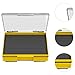 Yiju Fly Fishing Tackle Box Lure Tray Organizer Gear Double Memory Foam Side for Jigs Hooks Hooks Baits Vest Freshwater Saltwater, Yellow
