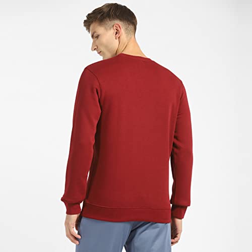 Image of Reebok Men's Cotton Fnd Sweatshirt (H57665 Xs,Merlot,Xs)