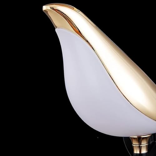 Image of SINOMAN Luxury LED Bird-Shaped Wall Light Modern Decorative Sconce Gold and White Elegant Indoor Lighting Fixture for Bedroom, Living Room, Hallway, Study, Restaurant, and Hotel Decor (Pack of 2)