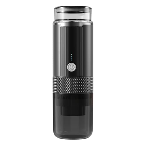 NJTHNTJR Cafetera Expreso Portátil, Cafetera Eléctrica Inalámbrica, 2 en 1, Pequeña Máquina de Café Expreso para Viajes, para Acampar, Oficina, Senderismo, RV