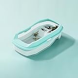 KAKOOTI Acuario para Tortugas 14'' x 8'' x 4.5'', Mini Acuario Acuático para Tortugas Juveniles, Diseño Versátil para Cangrejos, Peces y Tortugas Juveniles (Ancho del Caparazón: 0.8-2 Pulgadas)