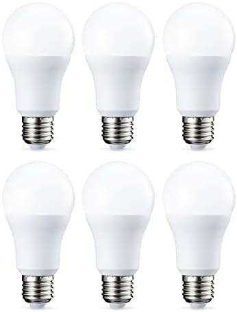 Amazon Basics LED E27 Edison Screw Bulb, 10.5W (equivalent to 75W), Warm White, Dimmable - Pack of 6