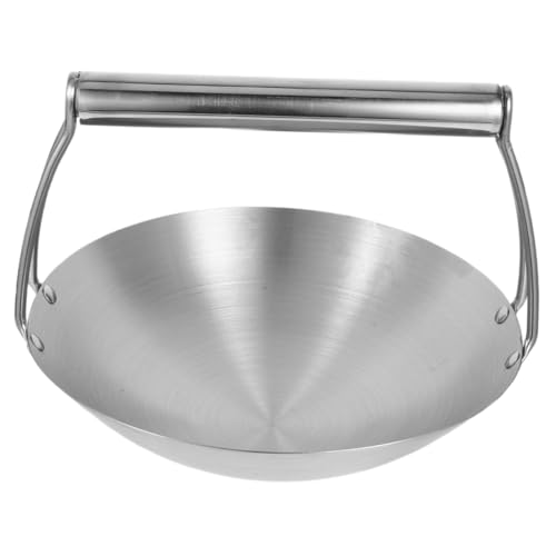Wok de acero inoxidable con mango ergonómico para inducción miniatura 1