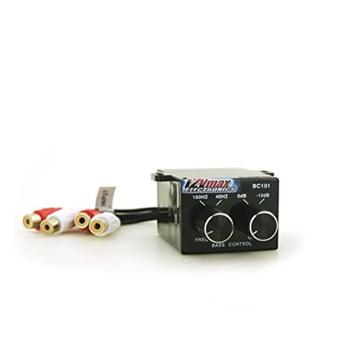 Universal Dual Bass Knob Volume Level Control for RCA Cable Audio Amplifiers