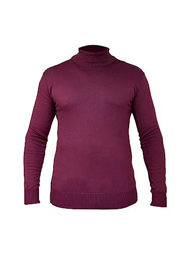 Cacharrel Blusa Trico Sueter Lã Masculina Canelada Gola Alta Cor:Chumbo;Tamanho:GG