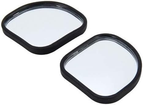 Aksmit Plastic Adjustable Car Rear View Blind Spot Mirror (Black, 2 Pieces, 3R-065) for ICML Rhino