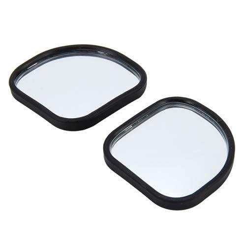Aksmit Plastic Adjustable Car Rear View Blind Spot Mirror (Black, 2 Pieces, 3R-065) for ICML Rhino