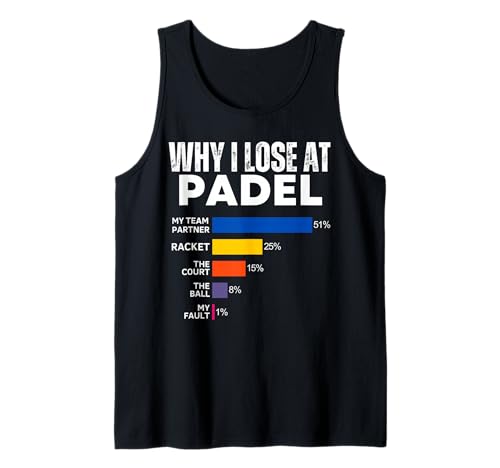Why I Lose at Padel Tenis Funny Excuses for Women and Men Camiseta sin Mangas