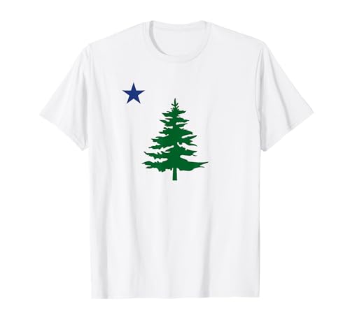 Old Maine State Flag 1901 Pine Tree Star T-Shirt