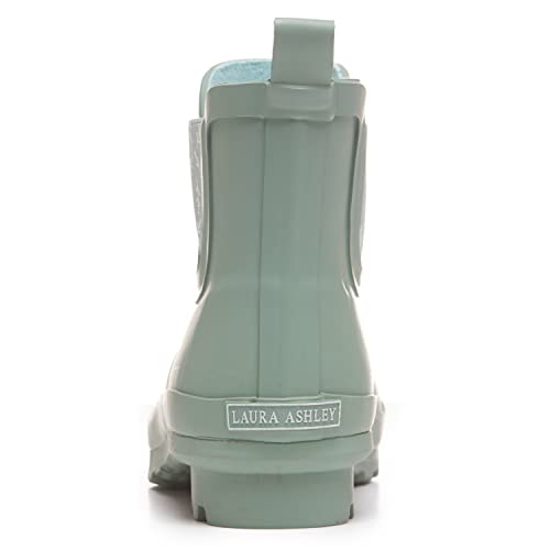 Laura Ashley Ladies Mid Cut Ankle Height Rubber Rain Boots, Lightweight Waterproof Booties For Women #TOP4