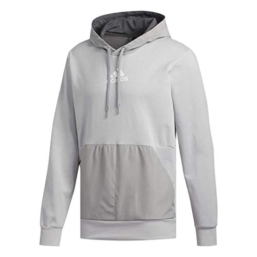 adidas M Game & Go Pullover Hoodie, Medium Gray Heather, Medium
