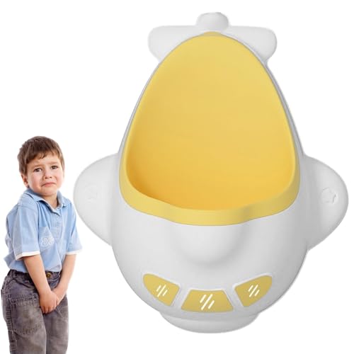 Inodoro de entrenamiento para niños | Orinario infantil de montaje en pared, divertida forma de avión, orinal de bebé con molino de viento giratorio, altura ajustable para coche, viajes