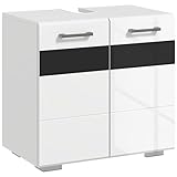 STRUTTURA ROBUSTA: Questo mobile bagno sotto lavabo possiede una struttura in MDF e può contenere fino a 20 kg di peso totale. Inoltre, la base elevata evita che gli oggetti all'interno si bagnino in caso di presenza di acqua sul pavimento