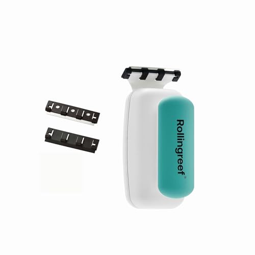 Rollingreef Aimant Aquarium Nettoyage, Lame en Caoutchouc Exclusive, Aimant Brosse pour Aquarium, Aquarium Verre de Grattoir Nettoyage, Medium