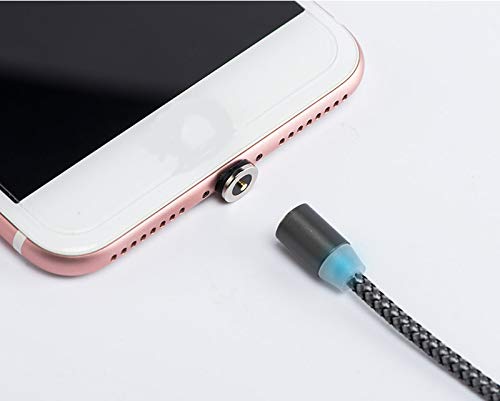 Cavo Magnetico K-S-Trade Con Adattatori USB-C E Micro USB – 90cm, Ricarica 2A E Sync 480Mbps, Nylon Intrecciato, Per ZTE Blade V2020