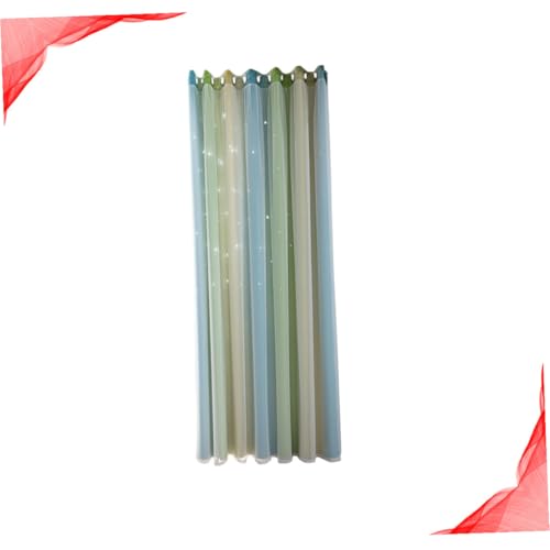 Rideau occultant double couche pour salon ambiance ciel étoilé vert