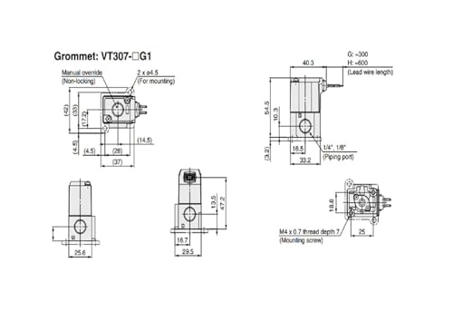 VT307-5G1-01 Clapet à commande directe 3 ports