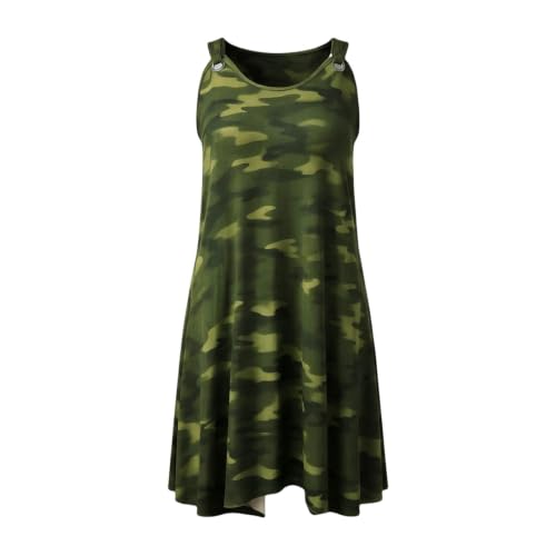 Robe sans manches imprimée chic en satin fluide décontractée - 4
