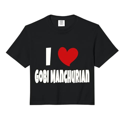I Heart Gobi Manchurian Food Lover I Love Gobi Manchurian Comfort Colors Crop Top