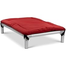 Kuranda Orthopedic Canvas Dog Bed Pad Durable Cordura Fabric with Quilted Padding - Small - 30" x 20" - Barn Red
