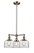 Innovations 207-AC-G72-LED 3 Light Vintage Dimmable LED Chandelier, Antique Copper