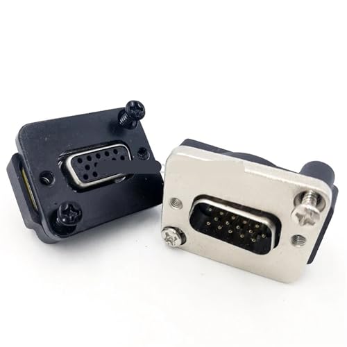 Conector VGA DB15 hembra a macho de panel tipo D de 15 pines