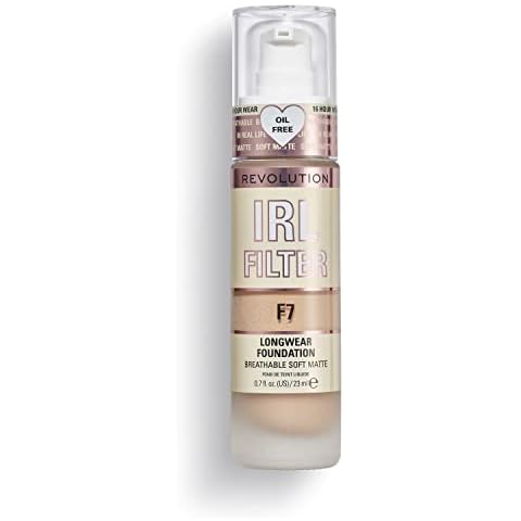 Base de maquillaje Makeup Revolution IRL Filter Longwear, cobertura medio a completo, F7, 23ml Cover