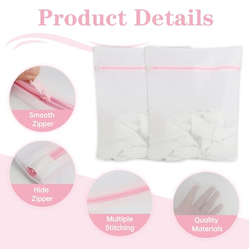 2er Set Wäschenetz für Waschmaschine, Premium Wäschebeutel 40 x 50 cm, Waschnetz mit Verstecktem Reißverschluss, Schutz vor Verformung und Falten, Wäschenetz für Waschmaschine,Wäschesack