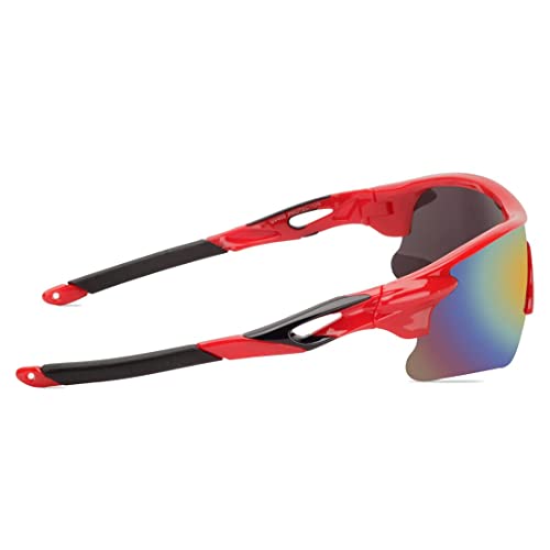 Image of Roshfort Sports Non Polorized Sunglasses UV Protection Sunglass for Men & Women Cycling Running Driving Fishing Multi Shade Glasses ITALIC (Size -Medium)